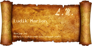Ludik Marion névjegykártya